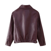 Veste en cuir pour voiture, manteau ample, pardessus en cuir